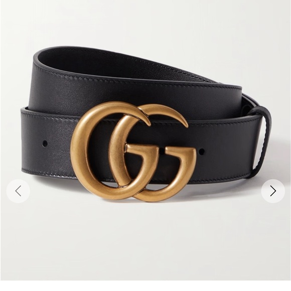 Gucci Black Leather Belt/Authentic - Picture 1 of 10